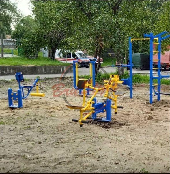 Вуличний тренажер Біцепс машина / Важільна тяга на спортивний майданчик SG124 фото реальне зображення товару