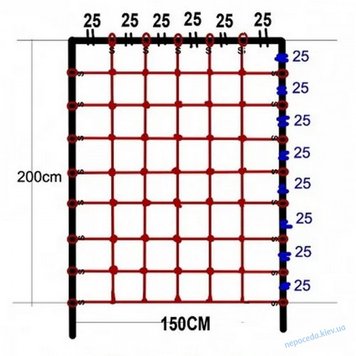 Сайт Гладиаторская сетка для лазанья 200x150 cм S-Hook для игровых комплексов 0150S фото изображение