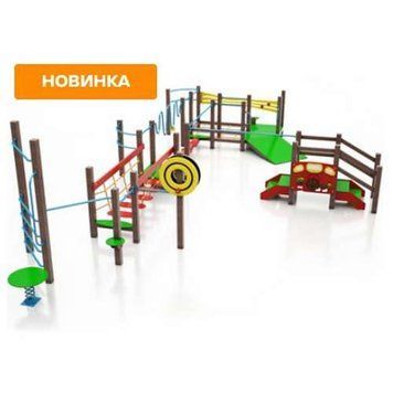 Ігровий комплекс для дітей з ОФМ на вуличний майданчик Ii-03 фото реальне зображення товару