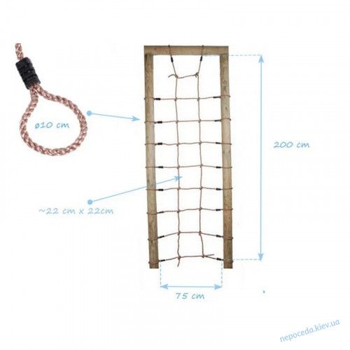 Сайт Сітка для лазіння JustFun 0,75x2,00 м для дитячих майданчиків 3PR03-04A1.00 фото зображення