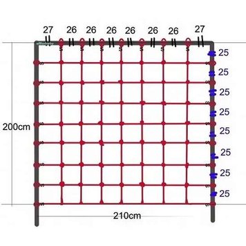 Сайт Сетка для лазанья 2,00 x 2,10 м S-Hook для детских игровых комплексов 0210S фото изображение