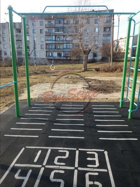 Спортивный уличный комплекс (с подвесной системой) на площадку W652 фото и изображение в Украине