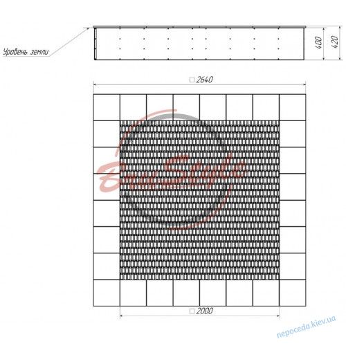 Сайт Батут встраиваемый 2×2 наземный грунтовый BRI076.2 фото изображение