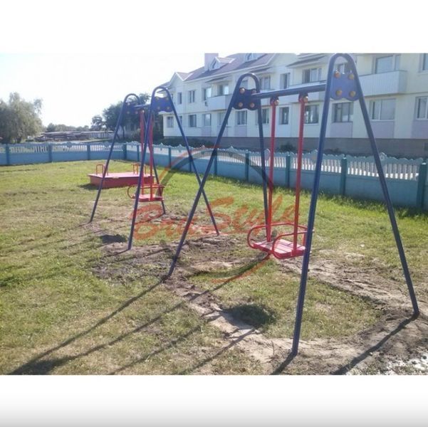 Вулична Гойдалка одинарна металева для дітей різного віку DIO-309 фото реальне зображення товару