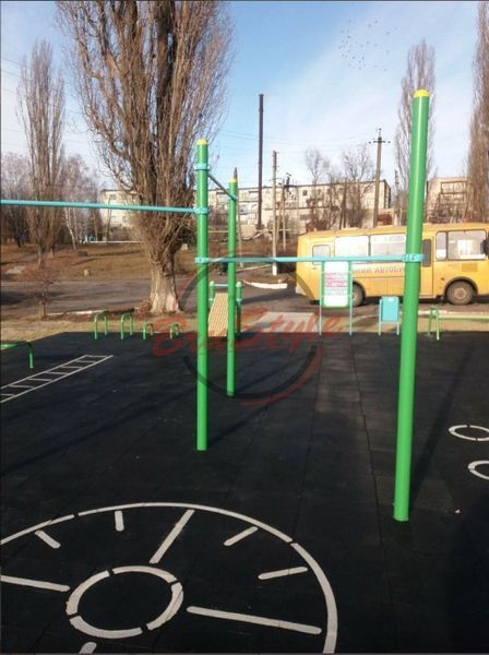 Спортивный металлический уличный Турник тройной W531 фото и изображение в Украине
