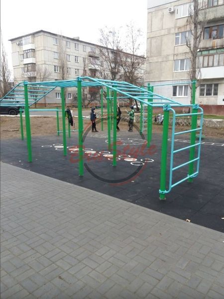 Металлическая уличная Рукоход-лестница на спортплощадку W608 фото и изображение в Украине