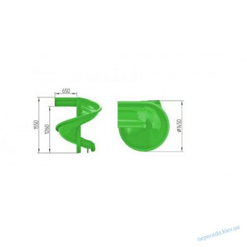 Сайт Детская горка спуск 150см "Спираль" (5 цветов) N-1174 фото изображение