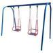 Дитячі гойдалки подвійні металеві підвісні на цепах вуличні Г-10 картинка фото 1 в Україні