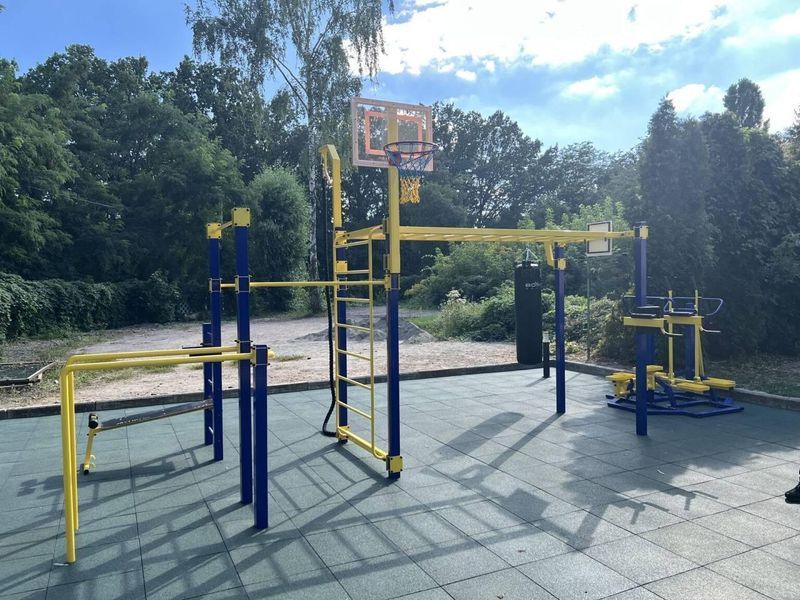 Вуличний спортивний комплекс XXL-2-3 великий металевий 4837 фото реальне зображення товару