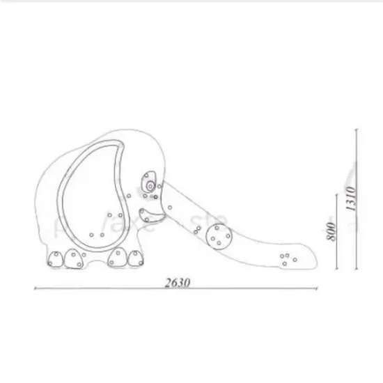 Сайт Горка "Слоник" детская уличная во двор или на площадку Слон фото изображение