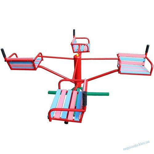 Сайт Гойдалка Карусель дитяча на 4 місця Комета 602/кр фото зображення