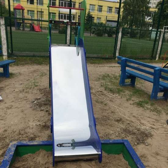 Дитяча вулична гірка Ластівка 90см на майданчик або у двір 121022 фото реальне зображення товару
