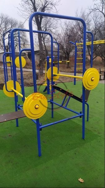 Вуличний Стенд для жиму комбінований на спортмайданчик SG138 фото реальне зображення товару