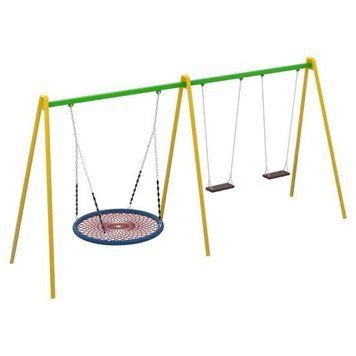 Качели Triple Fun Metal уличный на 3 места с сидушкой Гнездо 12224 фото и изображение в Украине