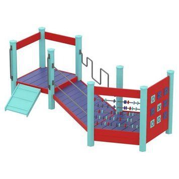 Сучасний ігровий дитячий комплекс Bridge Play з рахівницею 12638 фото реальне зображення товару