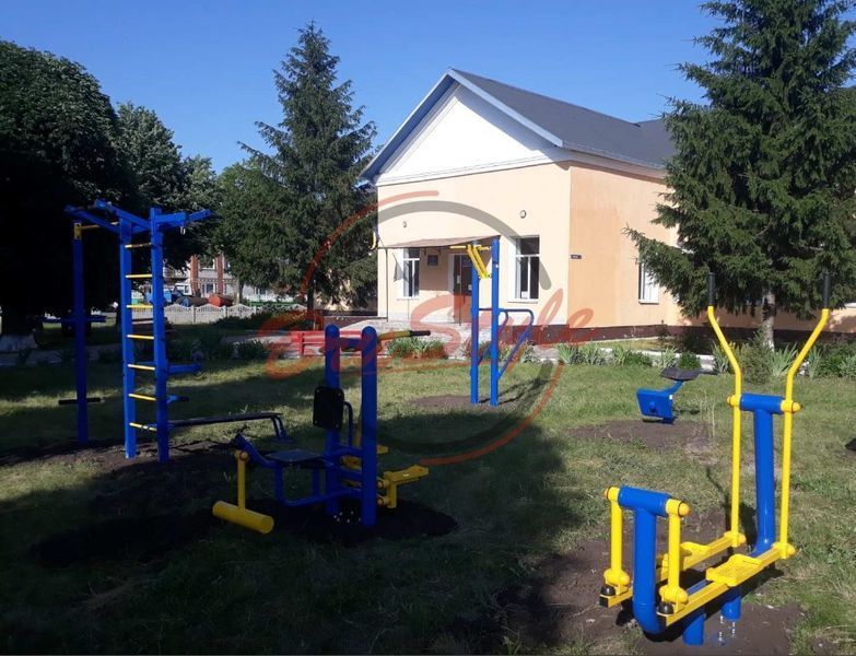 Вуличний тренажер Лижник на спортивний майданчик SG144 фото реальне зображення товару