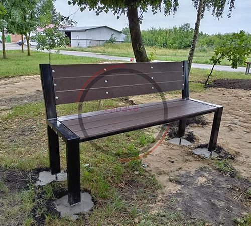 Скамейка парковая (пластик) уличная в парк или в сквер DIO982.1 фото и изображение в Украине