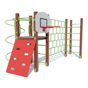 Дитячий вуличний гімнастичний комплекс &ldquo;Спортік&rdquo; в садочок або на майданчик DIO657 фото реальне зображення товару